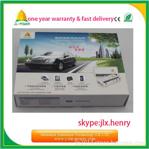 12v 12000mah multi-function lithium ion car jump starter battery
